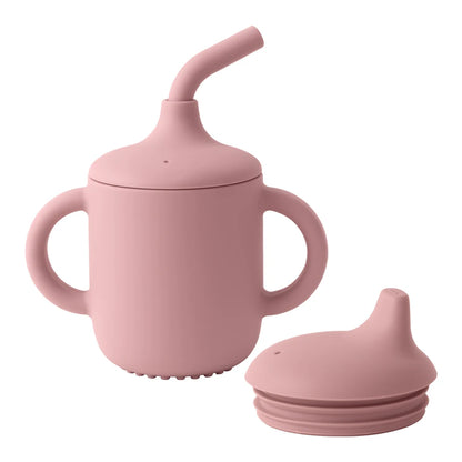 PeakPicks™ 2-in-1 Silicone Baby Cup – Spill-Proof Straw & Snack Lid for Happy Little Sippers
