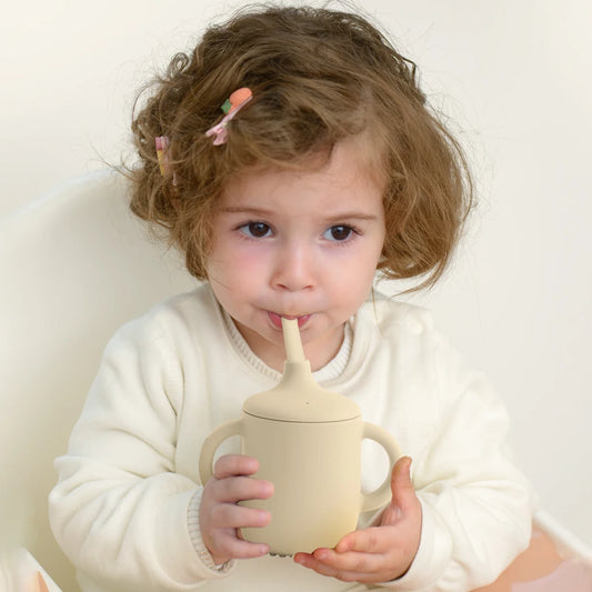 PeakPicks™ 2-in-1 Silicone Baby Cup – Spill-Proof Straw & Snack Lid for Happy Little Sippers
